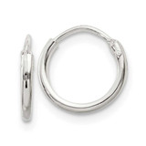 Image of 10mm Sterling Silver 1.3mm Hoop Earrings QE4345