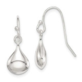 Image of 26mm Sterling Silver Shepherd Hook Earrings QE8616