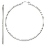 Image of 63mm Sterling Silver 2mm Round Hoop Earrings QE4378SP
