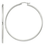 Image of 57mm Sterling Silver 2mm Round Hoop Earrings QE803SP