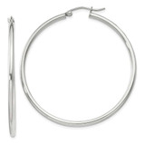 Image of 47mm Sterling Silver 2mm Round Hoop Earrings QE804SP