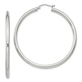 Image of 52mm Sterling Silver 3mm Round Hoop Earrings QE813SP