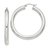 Image of 46mm Sterling Silver 5mm Round Hoop Earrings QE4409SP