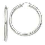 Image of 57mm Sterling Silver 5mm Round Hoop Earrings QE823SP