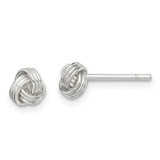 Image of 6.25mm Sterling Silver Love Knot Post Earrings QE14620