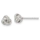 Image of 6.5mm Sterling Silver Love Knot Post Earrings QE14621