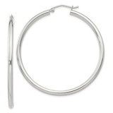 Image of 47mm Sterling Silver 2.5mm Round Hoop Earrings QE4389SP