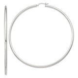 Image of 82mm Sterling Silver 2.5mm Round Hoop Earrings QE4395SP
