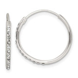 Image of 19.75mm Sterling Silver Crystal Endless Hoop Earrings QE15811