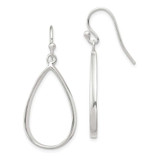 Image of 40mm Sterling Silver Polished Teardrop Dangle Earrings QE12083
