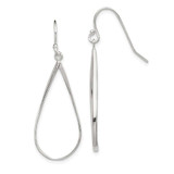 Image of 41mm Sterling Silver Polished Teardrop Dangle Earrings QE8941
