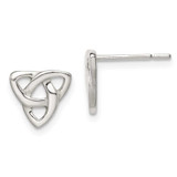 Image of 9mm Sterling Silver Polished Celtic Knot Post Earrings QE11972