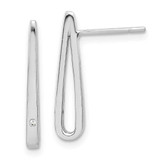 Image of Sterling Silver Polished CZ Teardrop Post Earrings QE17045