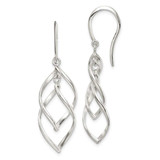 Image of 44.5mm Sterling Silver Polished Fancy Twisted Dangle Earrings QE14582