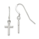 Image of 30mm Sterling Silver Cross Dangle Earrings