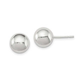 Image of 9mm Sterling Silver Polished 9mm Ball Earrings