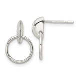 Image of 15.3mm Sterling Silver Circle Dangle Post Earrings