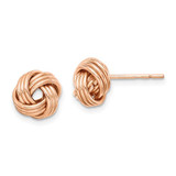 Image of 9.36mm Sterling Silver Pink Love Knot Post Earrings