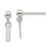 Image of 13mm Sterling Silver Polished L Dangle Post Earrings