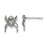 Image of 10.15mm Sterling Silver Antiqued CZ Spider Post Earrings