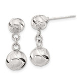 Image of Sterling Silver Polished Knot Dangle Post Earrings