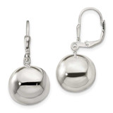 Image of 31.5mm Sterling Silver 14mm Ball Dangle Leverback Earrings