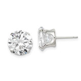 Image of 10mm Sterling Silver 10mm Round Snap Set CZ Stud Earrings