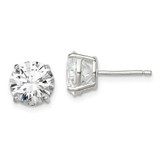 Image of 8mm Sterling Silver 8mm Round Basket Set CZ Stud Earrings