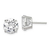 Image of 10mm Sterling Silver 10mm Round Basket Set CZ Stud Earrings