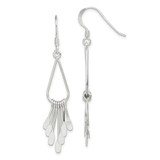 Image of 55mm Sterling Silver Polished Fancy Teardrop Dangle Earrings