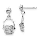 Image of 17mm Sterling Silver Polished Nantucket Basket Post Earrings