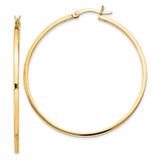 Image of 45mm Sterling Silver Flash Gold-plated 1.5x45mm Hoop Earrings
