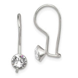 Image of 17mm Sterling Silver Polished Stellux Crystal Dangle Earrings