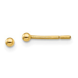 Image of 2mm Sterling Silver Gold-Tone Polished 2mm Ball Post Earrings