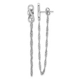 Image of 54mm Sterling Silver Infinity with Twisted Chain Post Earrings