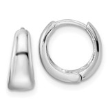 Image of 11.75mm Sterling Silver Rhodium-plated Polished Hinged Hoop Earrings