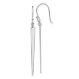 Image of 56.03mm Sterling Silver Rhodium-plated Polished Spike Dangle Earrings