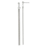 Image of 93mm Sterling Silver Polished Fancy Long Linear Post Dangle Earrings