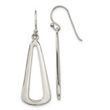 Image of 42mm Sterling Silver Polished Teardrop Dangle Shephard Hook Earrings