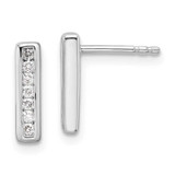 Image of Sterling Silver Rhodium-plated White Ice .15ctw Diamond Earrings