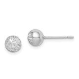 Image of 6mm Sterling Silver Rhodium-plated Diamond-cut 6mm Ball Post Earrings