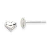 Image of 5mm Sterling Silver Polished Heart Post Earrings QE11764