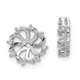Image of 12mm 14k White Gold AAA Diamond Earrings Jacket XJ31WAAA