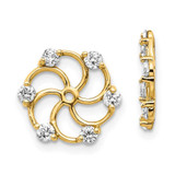 Image of 11mm 14K Yellow Gold VS Diamond Earrings Jacket XJ5VS