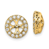 Image of 12mm 14K Yellow Gold AAA Diamond Earrings Jacket XJ34AAA