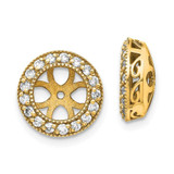 Image of 12mm 14K Yellow Gold AAA Diamond Earrings Jacket XJ35AAA