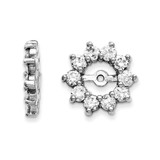 Image of 13mm 14k White Gold A Fancy Diamond Earrings Jacket XJ46WA