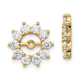 Image of 13mm 14K Yellow Gold AAA Fancy Diamond Earrings Jacket XJ46AAA