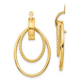 Image of 36mm 14K Yellow Gold Polished Double Oval Earrings Jackets