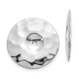 Image of 19mm 14k White Gold Polished Hammered Disc Earrings Jackets